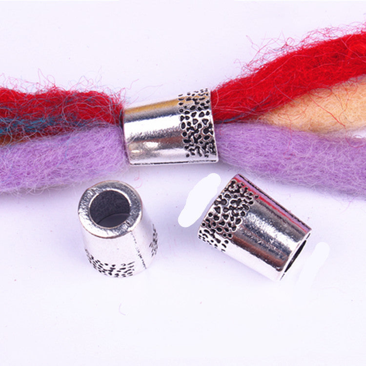 Wig Accessories Reggae Dirty Braid Decorative Beaded Headwear Braided Large Hole Beaded DIY Hair Accessories Retro Alloy Beads