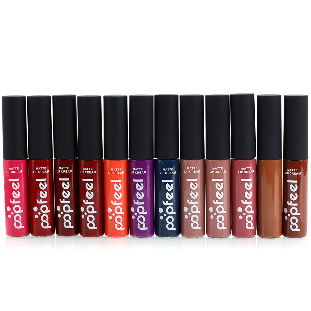 Wholesale Cosmetics Matte Liquid Lip Gloss Lip Gloss Nude Orange Lasting Lip Makeup