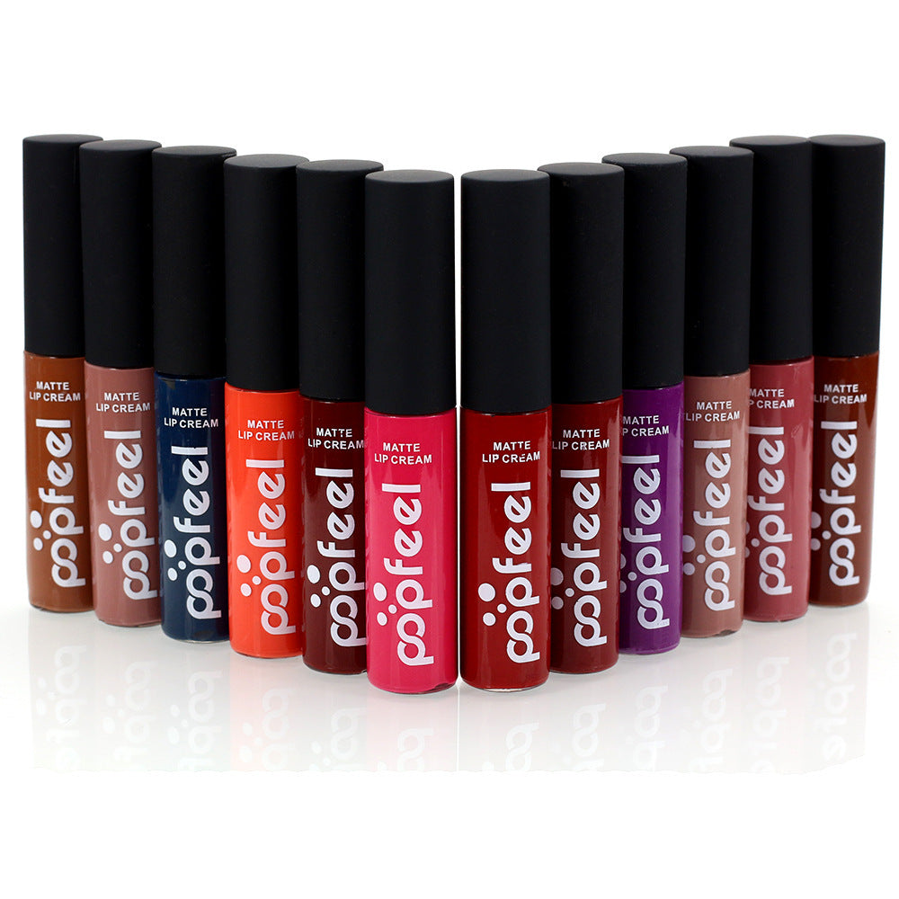 Wholesale Cosmetics Matte Liquid Lip Gloss Lip Gloss Nude Orange Lasting Lip Makeup