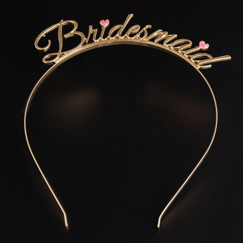 Wedding Bride Bridesmaid Subtitles Crown Headband Headband Elegant Hair Crown