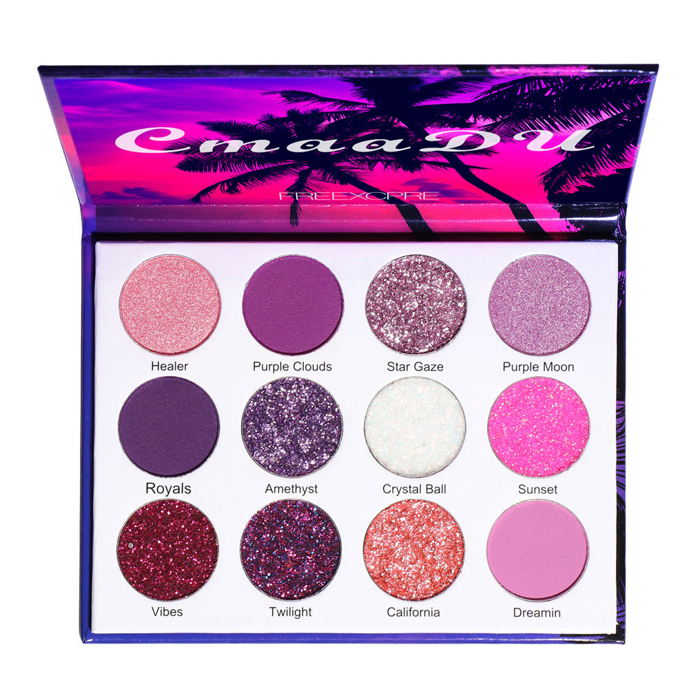 Women's Creative 12 Colors Glitter Eyeshadow Palette