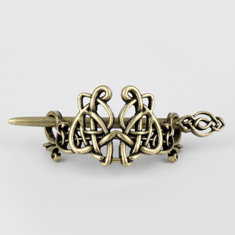 Vintage Viking Celtic Metal Dragon Hairpin