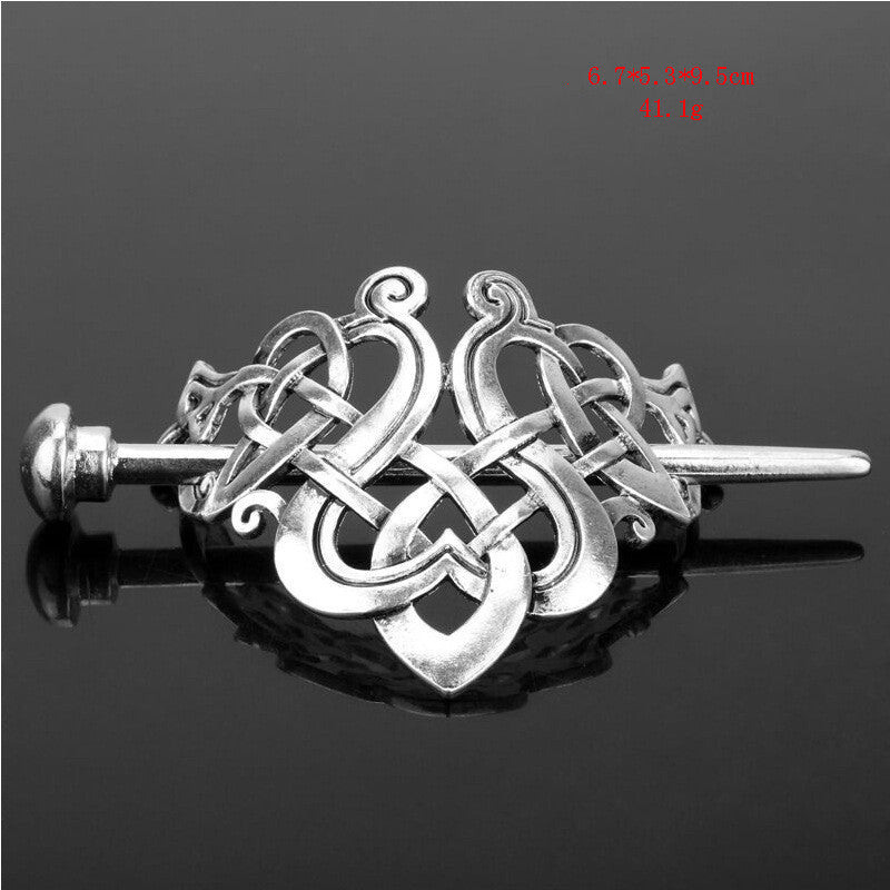 Vintage Viking Celtic Metal Dragon Hairpin