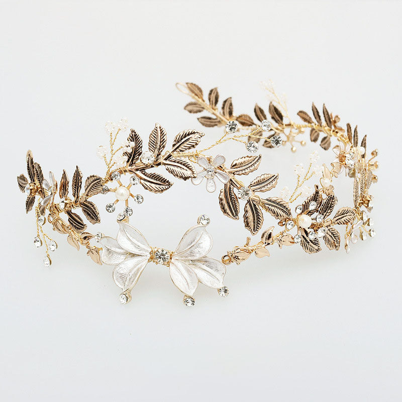 Vintage Gold Bridal Crown Hair Accessories