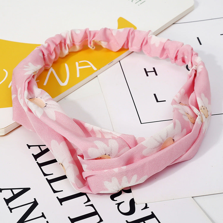 Women's Forest Flower Elastic Cross Hairband