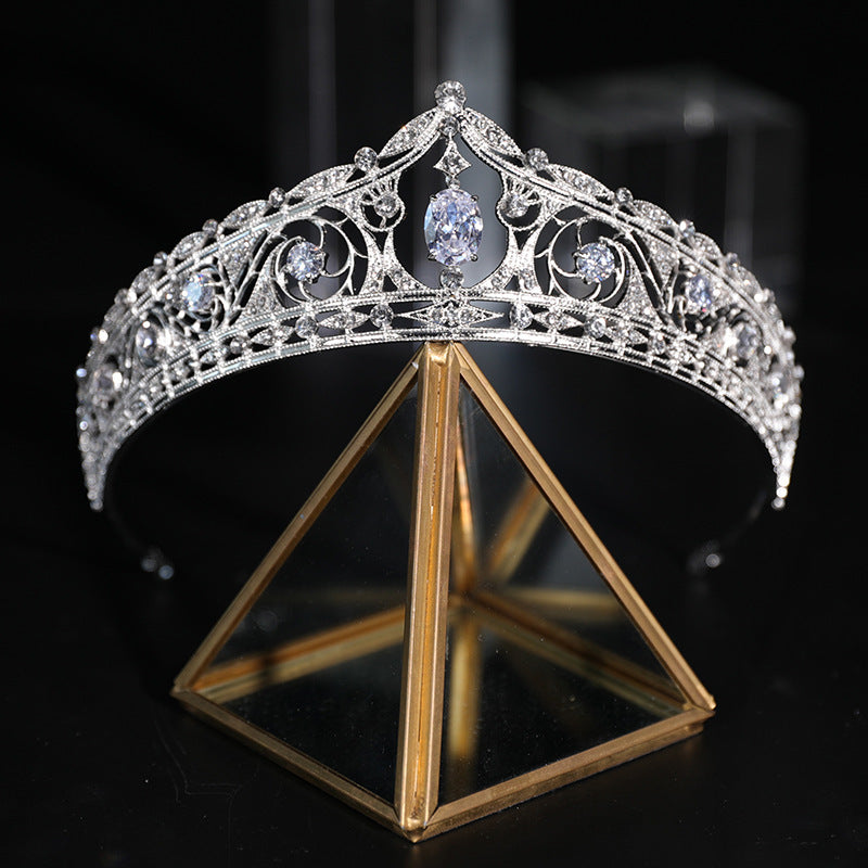 Zircon Crown Flower Hair Accessories Wedding Wedding Dress
