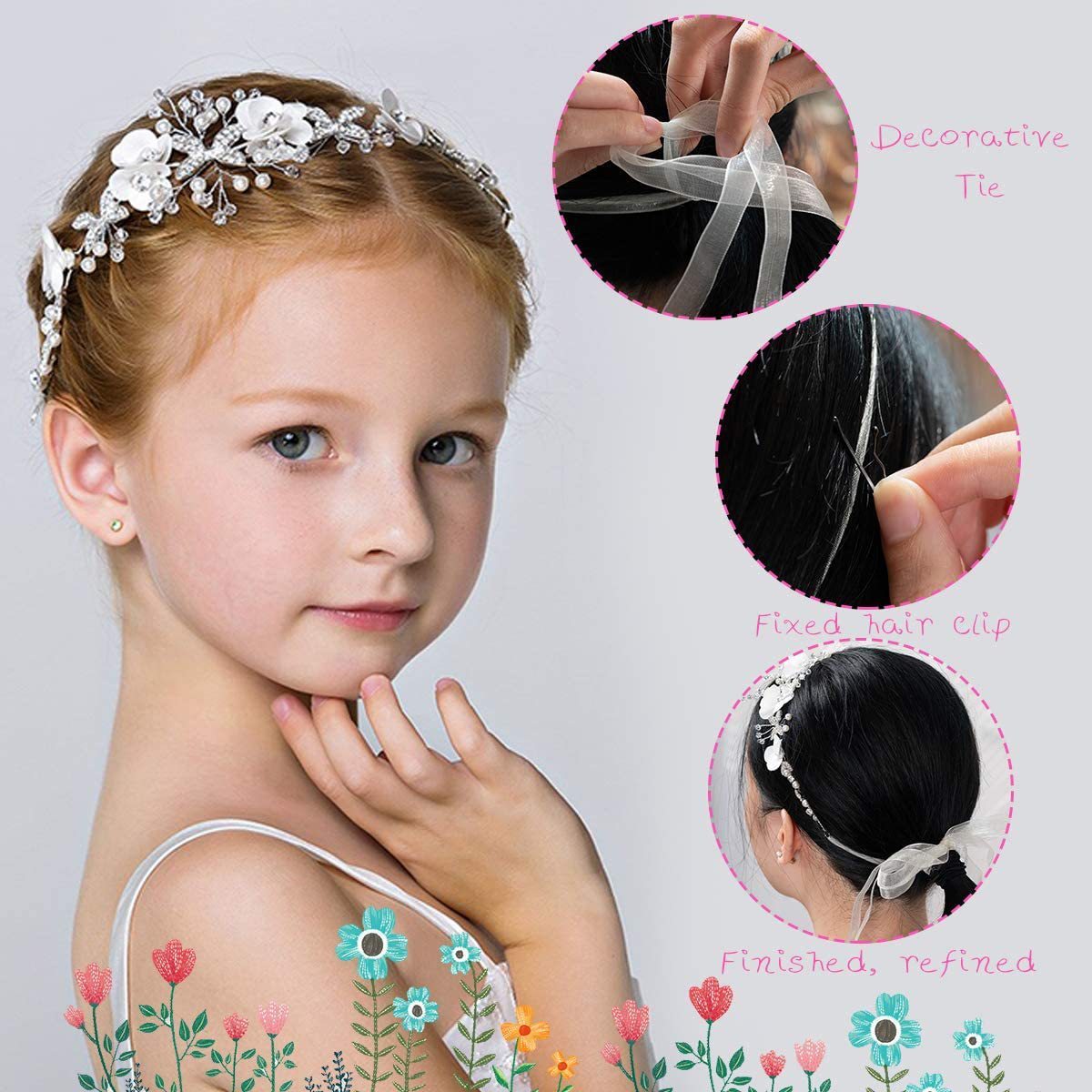 Wedding Flower Girl And Bridesmaid Hair Accessories Bride's Headdress